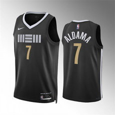 Nike Memphis Grizzlies #7 Santi Aldama 2024 Black City Stitched NBA Jersey