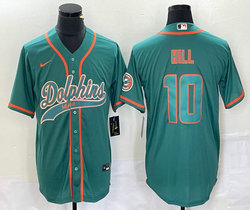 Nike Miami Dolphins #10 Tyreek Hil Green Joint adults Authentic Stitched baseball jersey