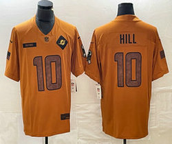 Nike Miami Dolphins #10 Tyreek Hill 2023 Brown Salute To Service Authentic Stitched NFL Jersey