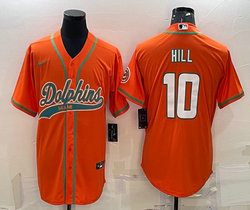 Nike Miami Dolphins #10 Tyreek Hill Orange Joint Authentic Stitched baseball jersey