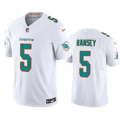 Nike Miami Dolphins #5 Jalen Ramsey White Vapor Untouchable Authentic Stitched NFL Jersey