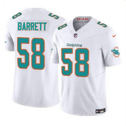 Nike Miami Dolphins #58 Shaquil Barrett White 2023 F.U.S.E Stitched Football Jersey