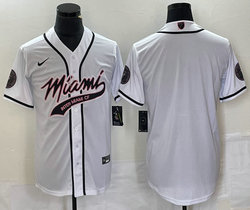 Nike Miami Dolphins Blank White Joint adults Authentic Stitched baseball jersey