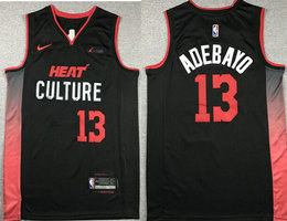 Nike Miami Heat #13 Edrice Adebayo 2024 City With Advertising Stitched NBA Jersey