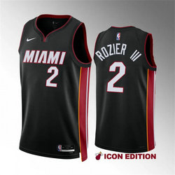 Nike Miami Heat #2 Terry Rozier III Black Stitched NBA Jersey