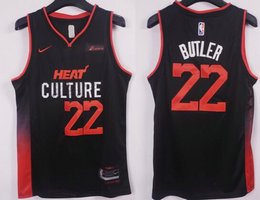 Nike Miami Heat #22 Jimmy Butler 2024 City With Advertising Stitched NBA Jersey
