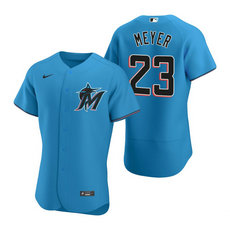 Nike Miami Marlins #23 Max Meyer Blue Flexbase 2020 MLB Draft Jersey