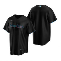 Nike Miami Marlins #Blank Black Game Authentic Stitched MLB Jersey