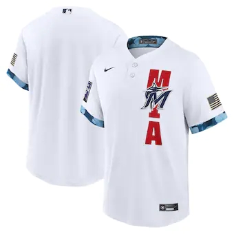 Nike Miami Marlins Blank 2021 All star White Game Authentic Stitched MLB Jersey.jpg