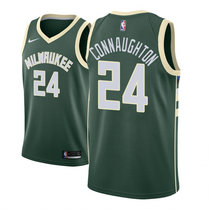 Nike Milwaukee Bucks #24 Pat Connaughton Green Game Authentic Stitched NBA Jersey