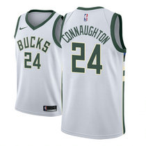 Nike Milwaukee Bucks #24 Pat Connaughton White Game Authentic Stitched NBA Jersey
