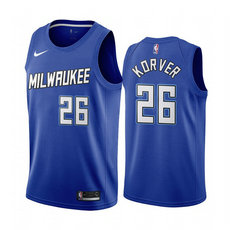Nike Milwaukee Bucks #26 Kyle Korver 2020-21 City With Advertising Authentic Stitched NBA jersey