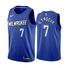 Nike Milwaukee Bucks #7 Ersan Ilyasova 2020-21 City With Advertising Authentic Stitched NBA jersey