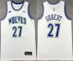 Nike Minnesota Timberwolves #27 Rudy Gobert White classic Authentic Stitched NBA jersey