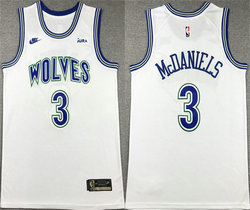 Nike Minnesota Timberwolves #3 Jaden McDaniels White classic Authentic Stitched NBA jersey