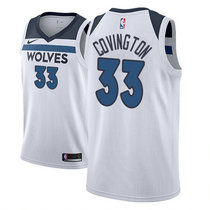 Nike Minnesota Timberwolves #33 Robert Covington White Game Authentic Stitched NBA Jersey