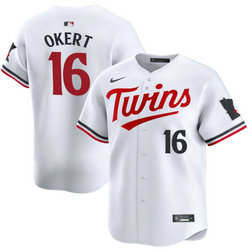 Nike Minnesota Twins #16 Steven Okert White 2024 Game Authentic Stitched MLB Jersey