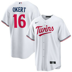 Nike Minnesota Twins #16 Steven Okert White Game Authentic Stitched MLB Jersey