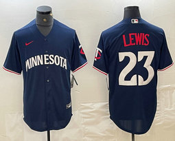 Nike Minnesota Twins #23 Royce Lewis Navy Game Authentic stitched MLB jersey