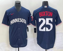 Nike Minnesota Twins #25 Byron Buxton Navy Blue Game Authentic stitched MLB jersey