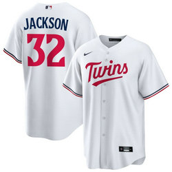 Nike Minnesota Twins #32 Jay Jackson White Game Authentic Stitched MLB Jersey