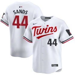 Nike Minnesota Twins #44 Cole Sands White 2024 Game Authentic Stitched MLB Jersey