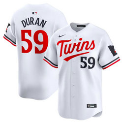 Nike Minnesota Twins #59 Jhoan Duran White 2024 Game Authentic Stitched MLB Jersey