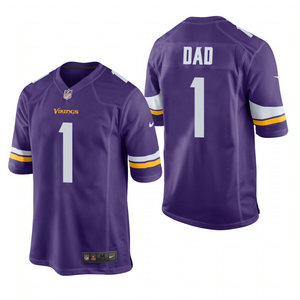 Nike Minnesota Vikings #1 Dad Purple 2021 Fathers Day Authentic Stitched NFL Jersey