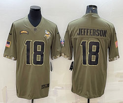 Nike Minnesota Vikings #18 Justin Jefferson 2022 Salute To Service Authentic Stitched NFL jersey