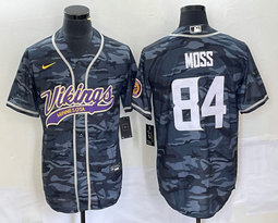 Nike Minnesota Vikings #84 Randy Moss Camo Joint adults Authentic Stitched baseball jersey
