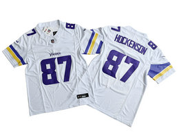 Nike Minnesota Vikings #87 T.J. Hockenson White 2023 F.U.S.E. Authentic Stitched NFL Jersey