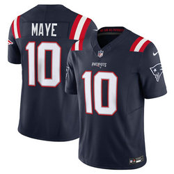 Nike New England Patriots #10 Drake Maye Navy F.U.S.E. Authentic stitched NFL jersey