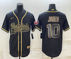 Nike New England Patriots #10 Josh Gordon Black Gold Joint Authentic Stitched baseball jersey