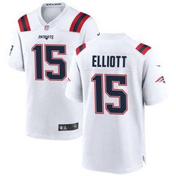 Nike New England Patriots #15 Ezekiel Elliott White Stitched Jersey
