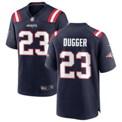 Nike New England Patriots #23 Kyle Dugger Navy Vapor Untouchable Authentic Stitched NFL Jersey