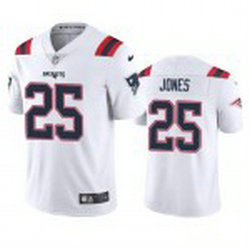 Nike New England Patriots #25 Marcus Jones White Vapor Untouchable Authentic Stitched NFL Jersey