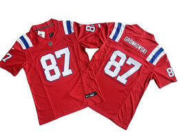 Nike New England Patriots #87 Rob Gronkowski Red 2023 F.U.S.E. Authentic Stitched NFL Jersey