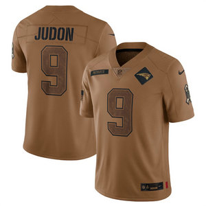 Nike New England Patriots #9 Matthew Judon 2023 Brown Salute To Service Authentic Stitched NFL Jersey