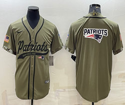 Nike New England Patriots Blank 2022 Salute To Service Joint With Team Logo baseball jersey