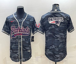 Nike New England Patriots Camo Joint Big Logo Authentic Stitched baseball jersey