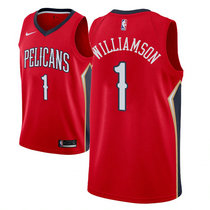 Nike New Orleans Pelicans #1 Zion Williamson Red Game Authentic Stitched NBA Jersey