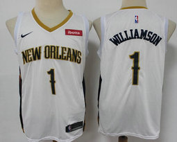 Nike New Orleans Pelicans #1 Zion Williamson White 2020-21 Authentic Stitched NBA Jersey