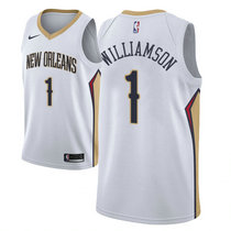 Nike New Orleans Pelicans #1 Zion Williamson White Game Authentic Stitched NBA Jersey