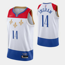 Nike New Orleans Pelicans #14 Brandon Ingram 2020-21 City With Advertising Authentic Stitched NBA jersey