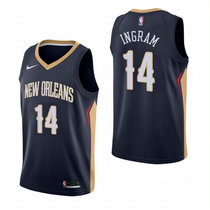 Nike New Orleans Pelicans #14 Brandon Ingram Blue Game Authentic Stitched NBA Jersey