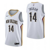 Nike New Orleans Pelicans #14 Brandon Ingram White Game Authentic Stitched NBA Jersey