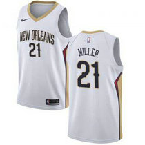 Nike New Orleans Pelicans #21 Darius Miller White Game Authentic Stitched NBA Jersey