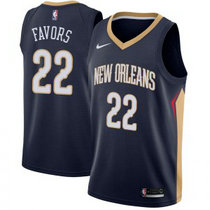 Nike New Orleans Pelicans #22 Derrick Favors Blue Game Authentic Stitched NBA Jersey