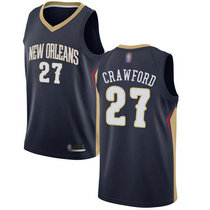 Nike New Orleans Pelicans #27 Jordan Crawford Blue Game Authentic Stitched NBA Jersey