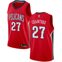 Nike New Orleans Pelicans #27 Jordan Crawford Red Game Authentic Stitched NBA Jersey